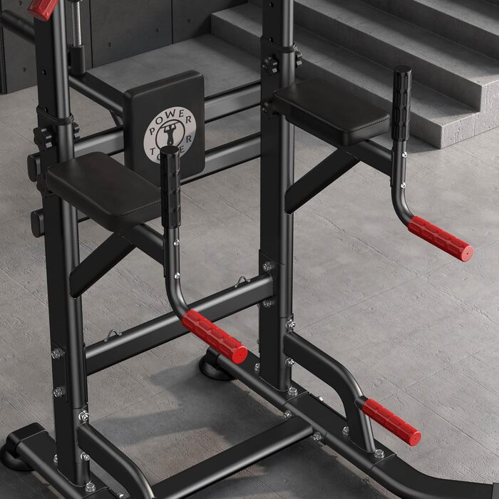 Багатофункціональна турнікова стійка Sogesfurniture Power Tower для тренувань: турнік, бруси для віджимань, висота регулюється (188-230 см)