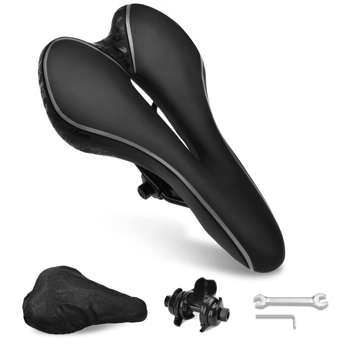 Зручний чоловічий велосипедний сідло з гелевим наповнювачем, MTB сідло для чоловіків та жінок, велосипедні сідла, порожнисте сідло для шосе, аксесуари для гірського велосипеда (стиль D)