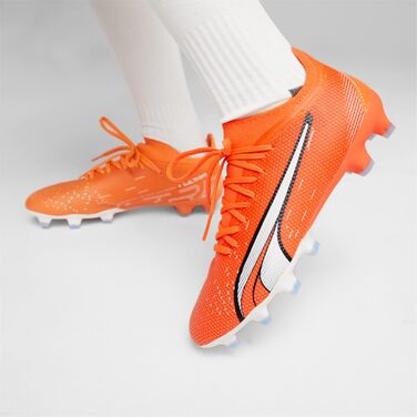 Жіночі футбольні бутси PUMA Ultra Match FG/AG, розмір 39 EU, Ultra Orange/Puma White/Blue Glimmer