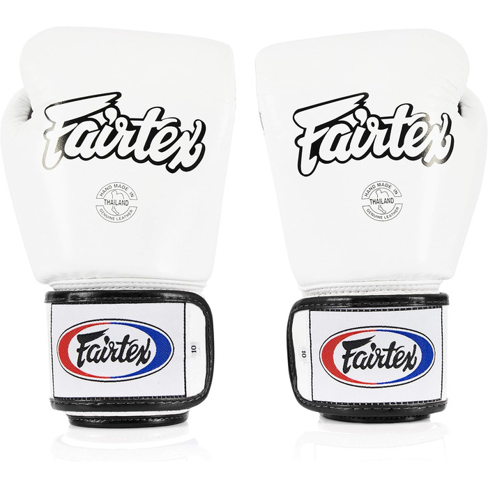 Боксерські рукавички Fairtex BGV1 14 унцій, білі, для Муай Тай, ММА, спарингів, чоловіків, жінок і дітей, легкі та ударопоглинаючі
