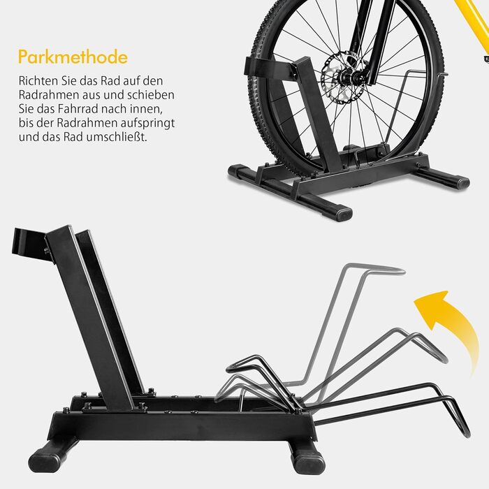 Стійка для велосипедів та електровелосипедів Mimoke, сталева, регульована, для коліс 20-29 дюймів, до 38 кг, для гаража та підвалу