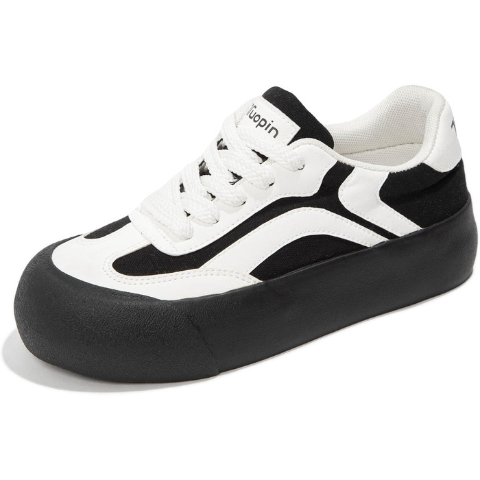 Жіночі кросівки Tuopin Mode: класична гумова підошва, стильні, неслизькі, повсякденні. Чорно-білі (39.5 EU)
