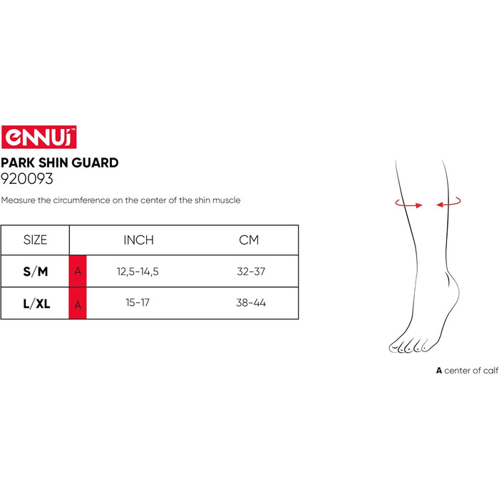 Захист для гомілки Ennui Park Shin Guard L-XL, для роликів, скейтборду, сертифікований CE