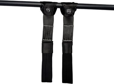 Петлі для тренувань Suspension Trainer – преміум нейлон, для тренувань з вагою тіла, для дому та спортзалу, навантаження до 245,9 кг, чорні, пара