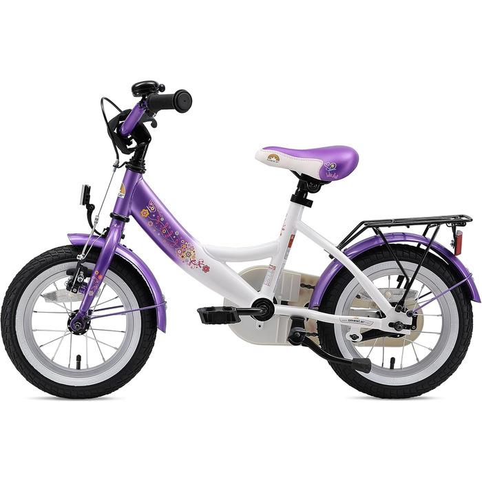 Дитячий велосипед BIKESTAR для дівчаток 3-4 років | 12-дюймовий класичний велосипед | Рожево-білий велосипед для дітей