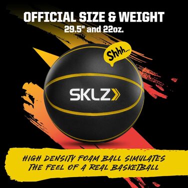 SKLZ Bashhhketball Pro Silent: м'яч для баскетболу, розмір 7, для залу, безшумний, професійний