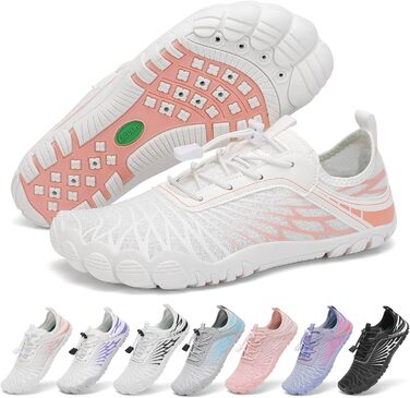 Жіночі шльопанці-сланці SAGUARO для плавання та відпочинку, дихаючі, швидко сохнуть, широка передня частина, розмір 35-43, білий (35 EU, помаранчевий)