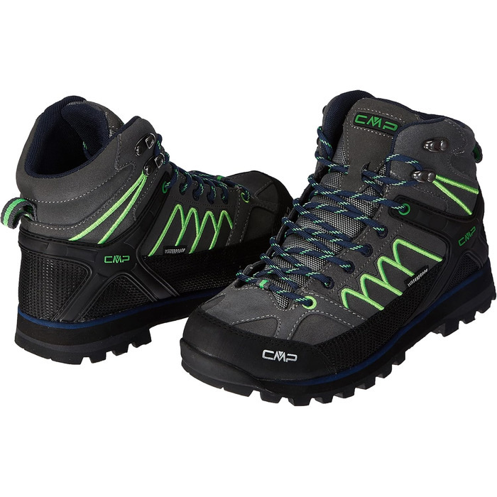 Чоловічі трекінгові черевики CMP Moon Mid Wp, сірий/зелений, 45 EU