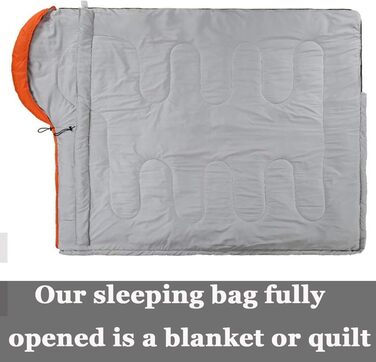Сплячий мішок SOULOUT 3-4 сезони - вологостійкий, легкий, 220 x 83 см (Помаранчевий/Ліва блискавка)