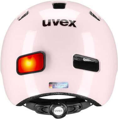 Дитячий велосипедний шолом Uvex HLMT 4 Reflexx, LED, 55-58 см, рожевий, легкий, регульований розмір