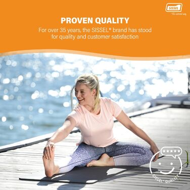 Килимок для фітнесу та йоги SISSEL® 1,5 см | Не слизький, безпечний для шкіри | З оптимальною амортизацією | Легко згортається | Розміри: 180x60 см, Антрацит