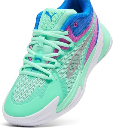 Кросівки для баскетболу Puma Dagger Unisex-Child, Зелений/Magenta, 6.5 (Big Kid)