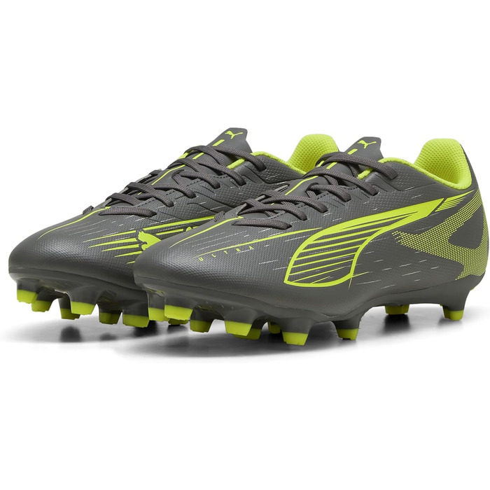 Жіночі футбольні бутси PUMA Ultra 5 Play FG/AG, 36 EU, Matte Aged Silver Yellow Alert Puma Aged Silver