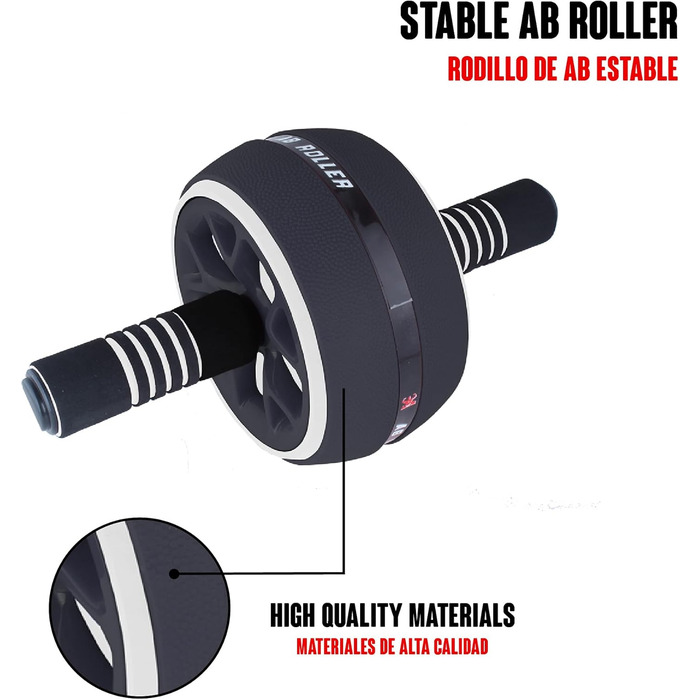 Набір для тренувань Calma Dragon 2 в 1: ролер для пресу та скакалка. Домашній фітнес-зал. Чорний колір