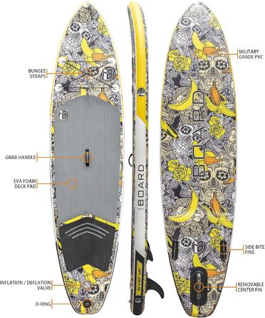 Надувна SUP-дошка iBOARD 11×32×6 дюймів з комплектом аксесуарів
