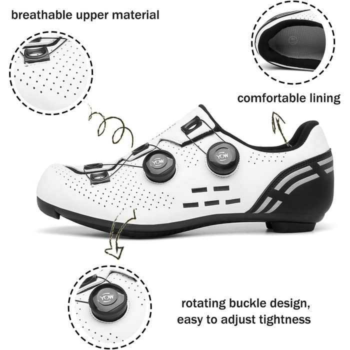 Велосипедні шкарпетки для чоловіків та жінок, сумісні з Peloton, для занять у залі та на відкритому повітрі, гоночні велошкарпетки з шипами Delta, 41 EU, білі