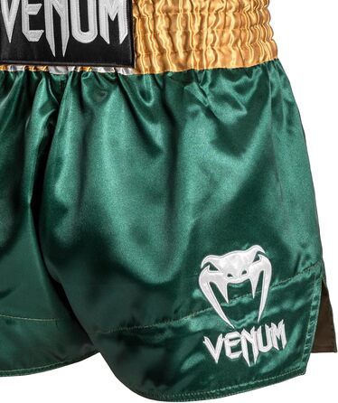 Бойкерські шорти для тайського боксу Venum Classic Muay Thai (Зелений/Золотий/Білий), розмір L Slim