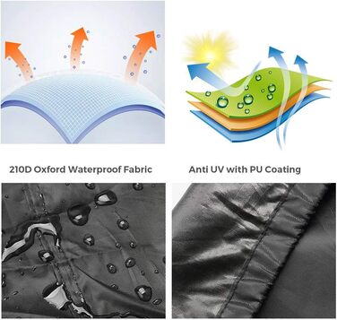 Водонепроникна мотоциклетна накривка XXL, захист від подряпин, 210D Oxford, з отворами для замка, підходить для Harley-Davidson, Honda, Yamaha, Suzuki, Kawasaki