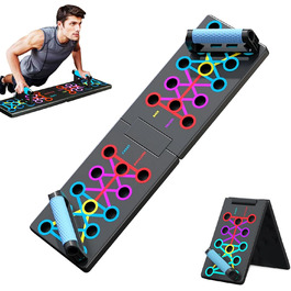 Дошка для віджимань Push Up Board складніша, портативна з неслизькими ручками, фітнес-дошка з неслизьким покриттям, обладнання для фітнесу вдома для нарощування м'язів