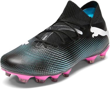 Жіночі футбольні бутси PUMA Future 7 Match для жорсткого та штучного покриття, шнурівка, чорно-рожевий, розмір 37 EU