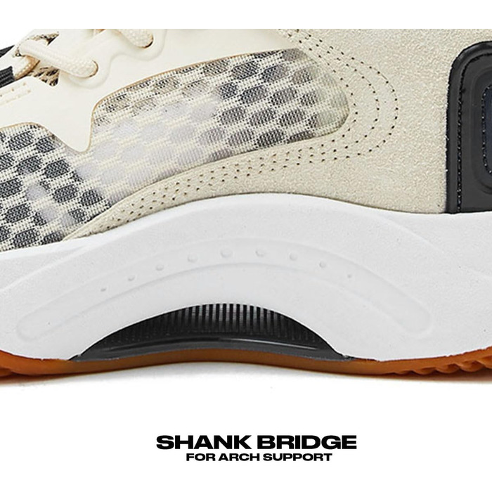 AND1 Дитячі баскетбольні кросівки для дівчаток та хлопчиків, високі, розмір 1-7, для малюків та старших дітей, чорно-бежеві