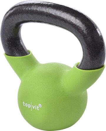 Гиря з масивного чавуну з вініловим покриттям, 2-20 кг – Kettlebell для фітнесу, тренувань та кросфіту