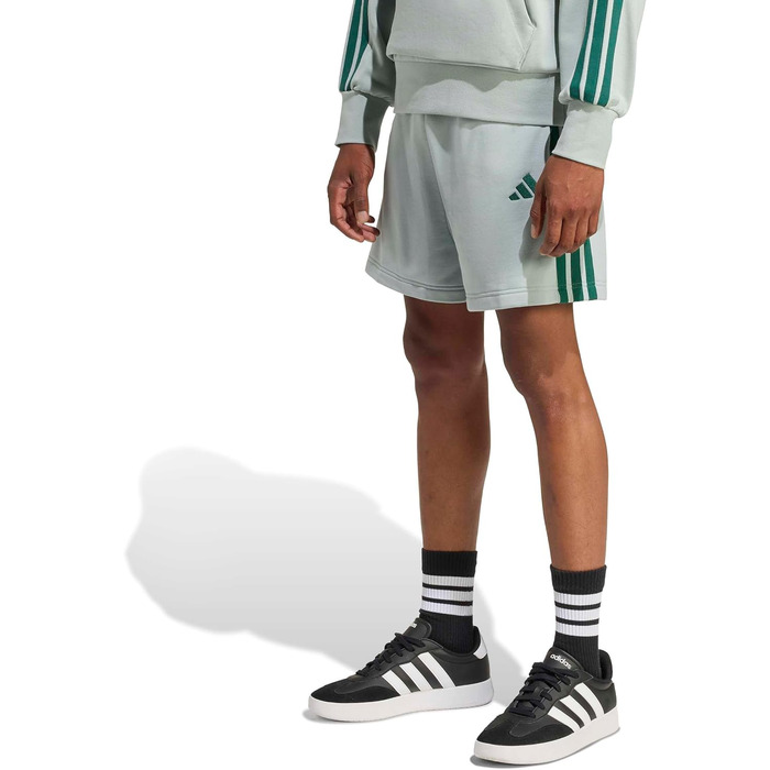 Чоловічі спортивні шорти Adidas Essential Three Stripes French Terry (S, Wonder Sage/Collegiate Green)