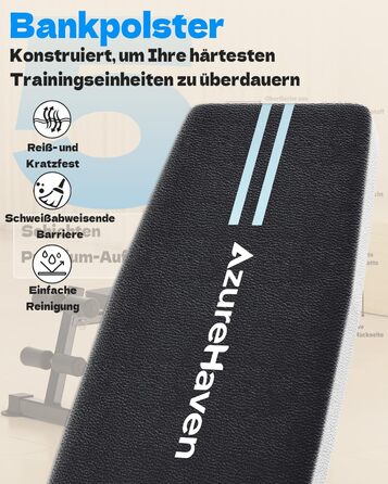Регульована складна лава для тренувань Hantelbank 7-в-1: багатофункціональна лава для дому та спортзалу, вантажопідйомність 360 кг