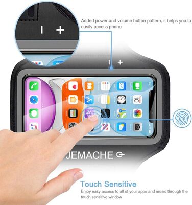 Браслет-тримач для iPhone 16e, 16, 15, 14, 13, 12, 11 JEMACHE (Чорний)