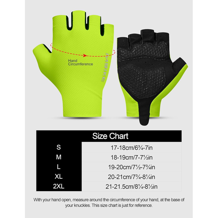 Велосипедні рукавички INBIKE для чоловіків, літні, напівпальцеві, з амортизацією, еластичні, дихаючі, світловідбиваючі, IHC220, L, зелені