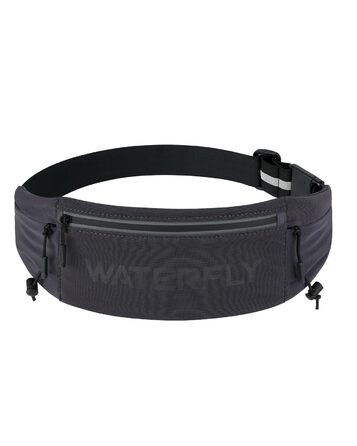 Поясна сумка для бігу WATERFLY: тримач для телефону, поясна сумка для джогінгу (чоловіча/жіноча), три відділення, для марафону та тріатлону, темно-сіра