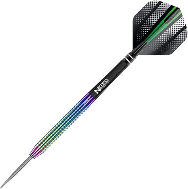 Дротики для дартсу Red Dragon Razor Edge Spectron 26 г, вольфрамові, професійні, сталевий наконечник, з крилами та стрижнями