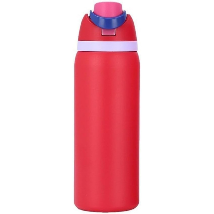32oz ізольована пляшка для води з нержавіючої сталі з трубочкою, червона, BPA-free, герметична, для спорту та подорожей