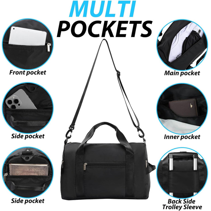 Спортивна сумка DAYGOS для чоловіків, дорожня сумка з відділенням для взуття та мокрих речей, водонепроникна. Ідеальна для спорту, тренувань, залу та подорожей (20 л)