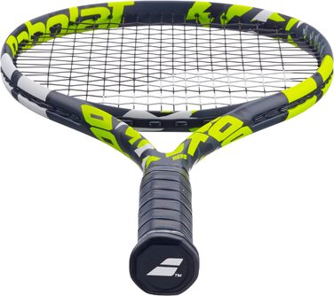 Тенісна ракетка Babolat Boost Aero для дорослих, легка, графітова, сіро-жовта, для жінок і чоловіків, вже з натягнутими струнами, розмір рукоятки 1