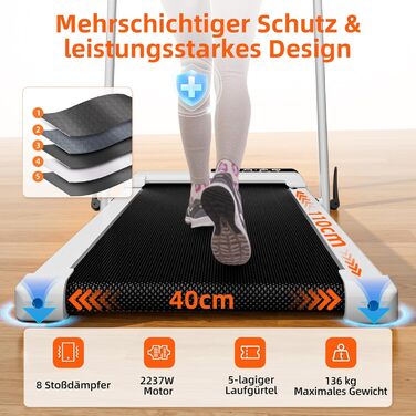 Бігова доріжка Raceable Superun Walking Pad для дому, складана, до 12 км/год, під стіл, 136 кг, з керуванням через додаток та режимом багатокористувацьких перегонів