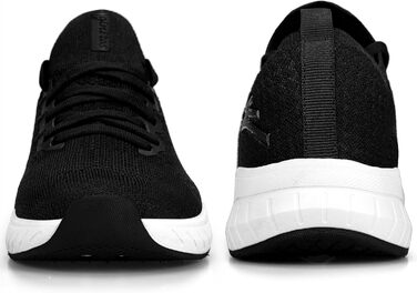 Жіночі спортивні кросівки для бігу та повсякденного носіння. Легкі, дихаючі, чорно-білі (36 EU)