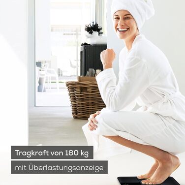 Електронні ваги Beurer GS 235 з Magic-дисплеєм, чорні. Антиковзне покриття, автовимкнення