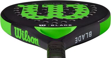 Падельна ракетка Wilson Blade Team v2, скловолокно/EVA, 370 г, чорна/неонова зелена