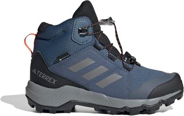 Дитячі трекінгові черевики Adidas Terrex Mid Gore-TEX, Wonder Steel Grey Three Semi Impact Orange, 31.5 EU