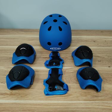 Дитячий шолом KAMUGO з комплектом захисту: наколінники, налокітники, захист зап'ясть. Підходить для дітей 2-8 років (ролики, велосипед, самокат)