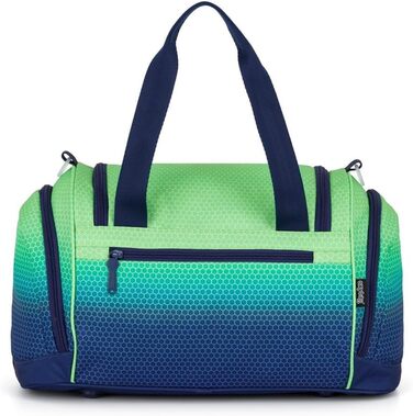 Спортивна сумка Kinder з відділенням для взуття, 2 бічними кишенями, регульованим плечовим ременем, 100% поліестер, 45×28×22 см, 600 г (Блакитна)