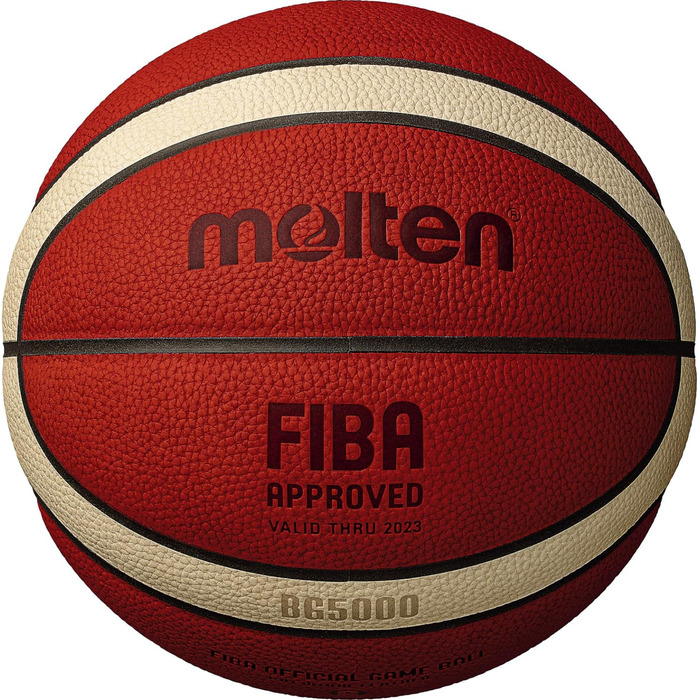 Баскетбольний м'яч Molten BG5000 з натуральної шкіри, офіційний FIBA, розміри 6 та 7