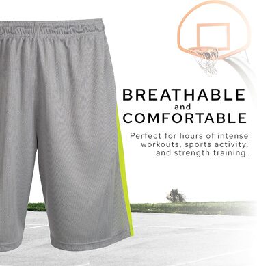 Шорти спортивні чоловічі - баскетбольні шорти для чоловіків - активні шорти для тренувань, залу, бігу (S, набір 5 шт.)