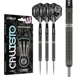 Професійний дартс-набір WINMAU Callisto 90% вольфрам, сталевий наконечник, 3 комплектації, ваги 22-26 г, з оперенням та стрижнями