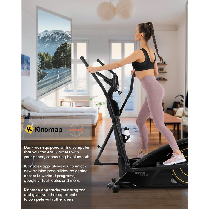 Zipro Crosstrainer Dunk: еліптичний тренажер для дому, до 150 кг, 16 рівнів опору
