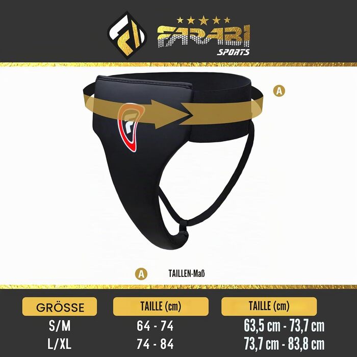 Захист паху Farabi Sports для жінок, захисна раковина для кікбоксингу та єдиноборств, розмір S/M, чорний
