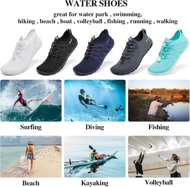 Водні черевики Raqua для плавання та відпочинку на пляжі (35-47, 39.5/41 EU, м'ятно-зелений)