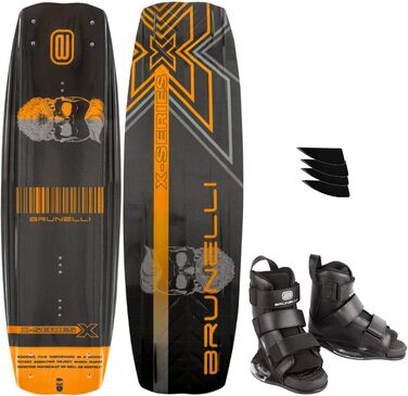 Вейкборд комплект Brunelli Carbon 138 см з кріпленнями S/M (38-42), карбон, для вейкбордингу