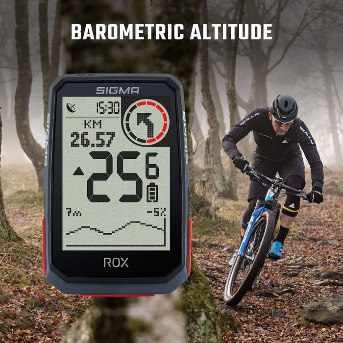 Велокомп'ютер SIGMA SPORT ROX 4.0 Чорний, бездротовий, GPS-навігація, висотомір, тримач у комплекті